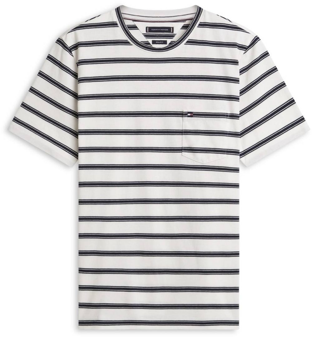 TOMMY HILFIGER Tričko 'ESS'  námornícka modrá / biela