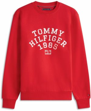 TOMMY HILFIGER Mikina 'ARCH'  červená / biela