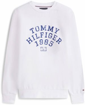 TOMMY HILFIGER Mikina  modrá / biela