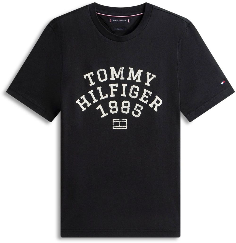 TOMMY HILFIGER Tričko 'ARCH'  čierna / biela