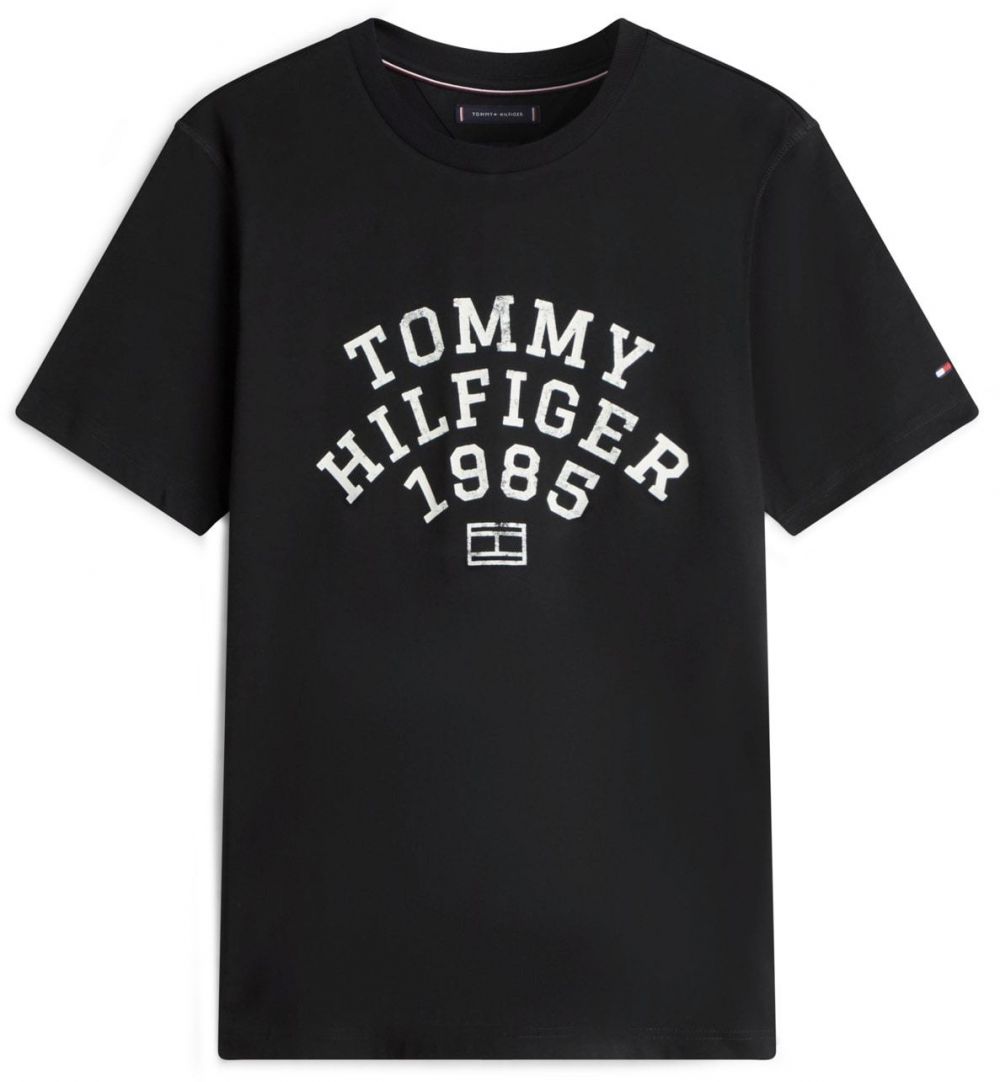 TOMMY HILFIGER Tričko 'ARCH'  čierna / biela