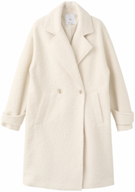 MANGO Prechodný kabát 'Finsti'  krémová