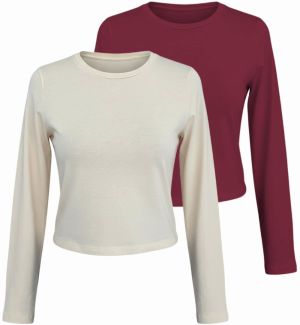 studioselect Tričko 'Branka Top'  nebielená / bordová