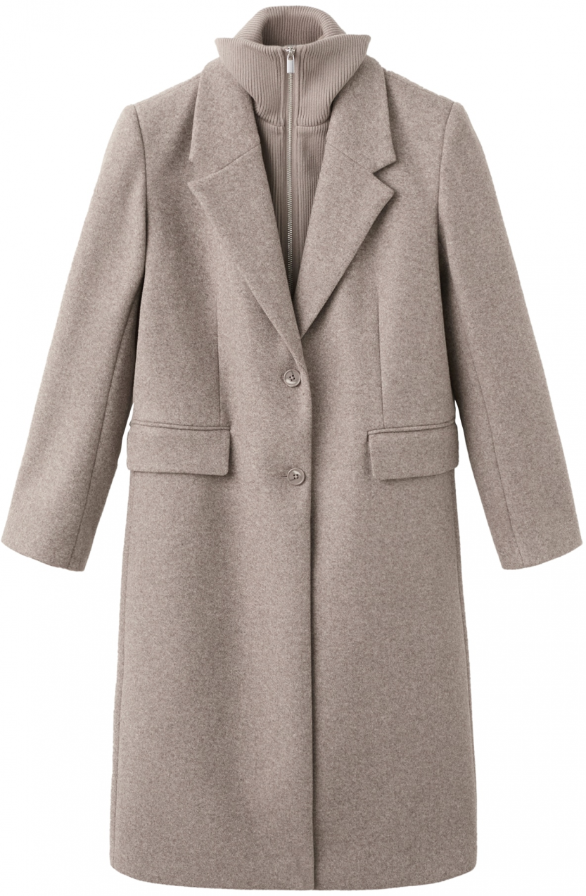 MANGO Zimný kabát 'Carter'  béžová melírovaná