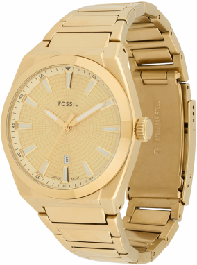 FOSSIL Analógové hodinky 'EVERETT'  zlatá