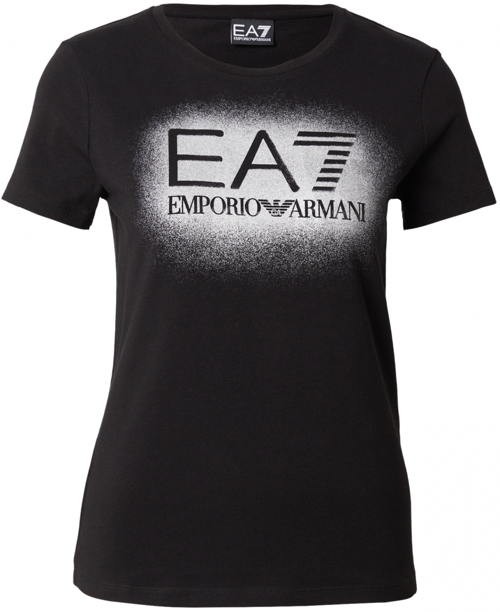 EA7 Emporio Armani Tričko  čierna / biela