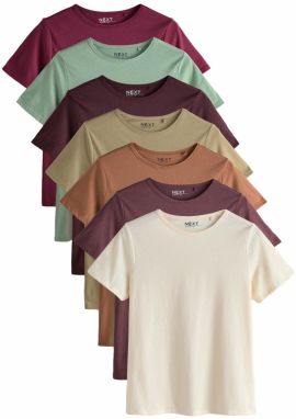 Next Tričko  krémová / karamelová / kaki / pastelovo zelená / bordová / burgundská / vínovo červená