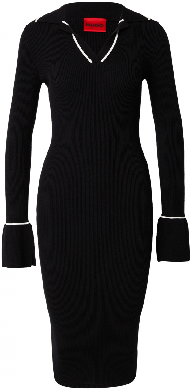 HUGO Pletené šaty 'Samury'  čierna