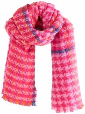 Next Šál  námornícka modrá / svetloružová