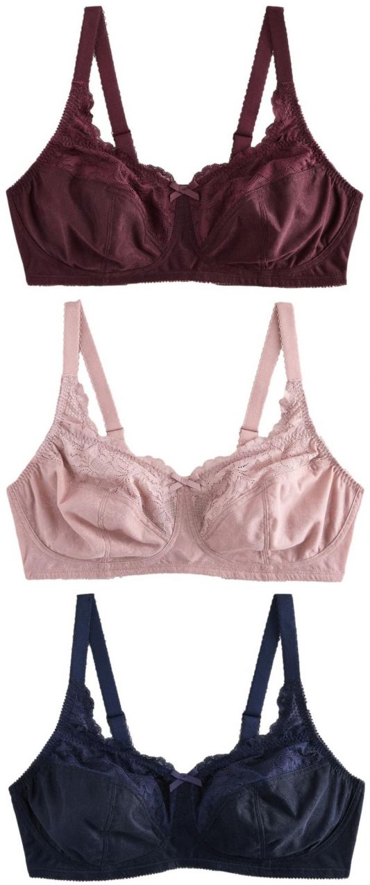 Next Podprsenka  tmavomodrá / rosé / vínovo červená