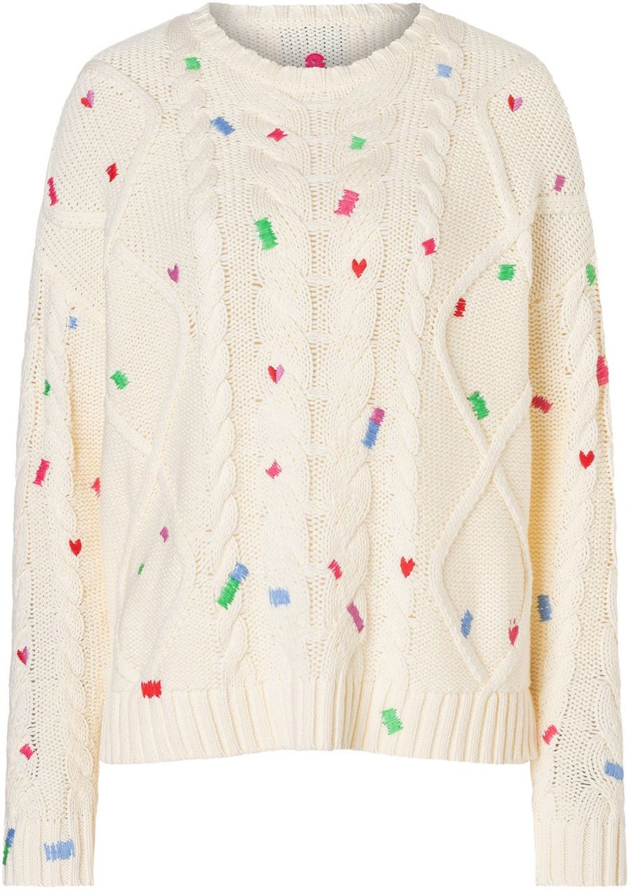 LIEBLINGSSTÜCK Sveter 'Dinzi'  zelená / pitaya / šedobiela