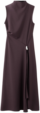 MANGO Šaty 'Elea'  tmavohnedá