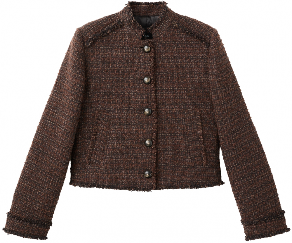 MANGO Prechodná bunda 'MACKET'  hnedá / tmavohnedá