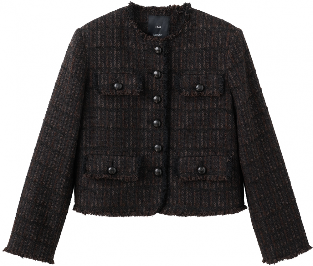 MANGO Prechodná bunda 'MONACO'  hnedá / čierna