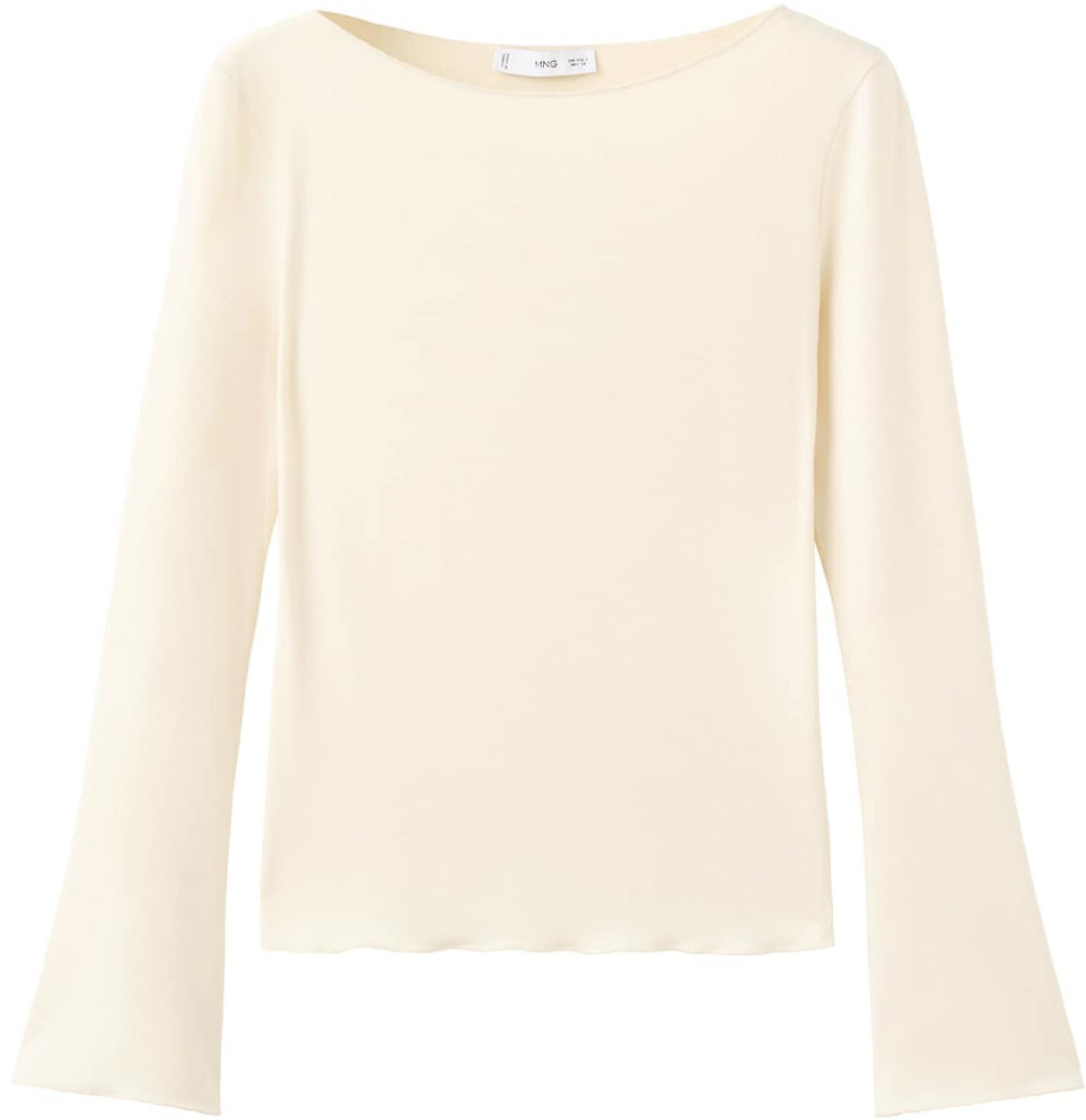 MANGO Tričko  svetlobéžová