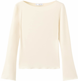 MANGO Tričko  svetlobéžová