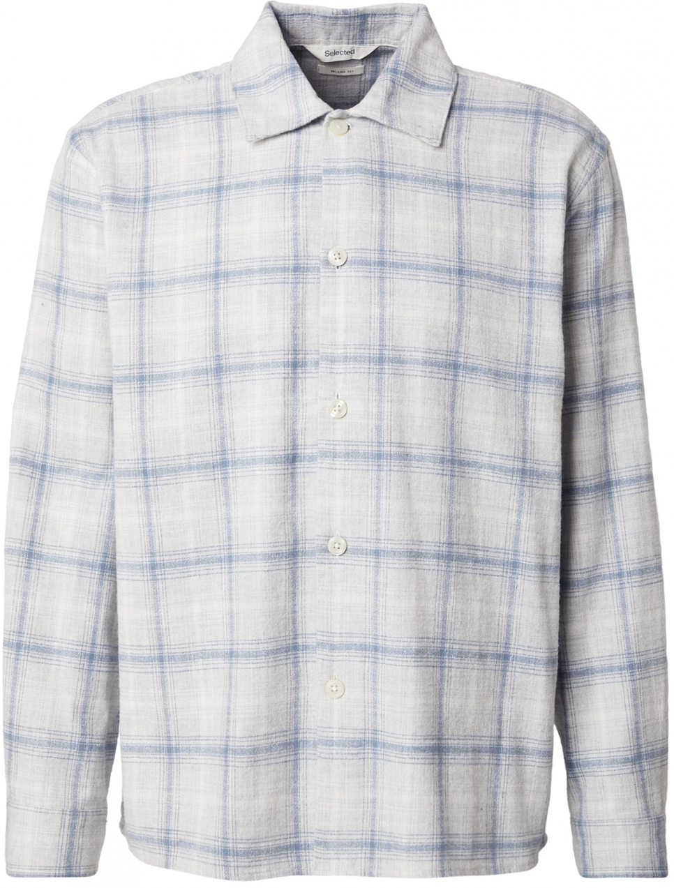 SELECTED Košeľa 'SLHEDWIN'  dymovo modrá / svetlosivá / biela