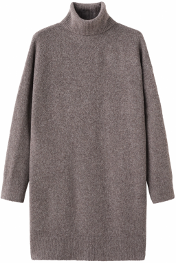 MANGO Pletené šaty 'TALDOTE'  hnedá melírovaná