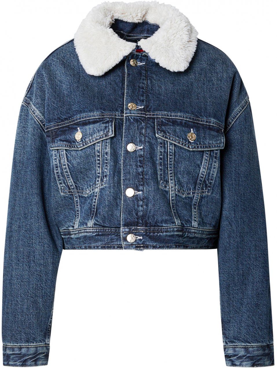 Tommy Jeans Prechodná bunda  modrá denim