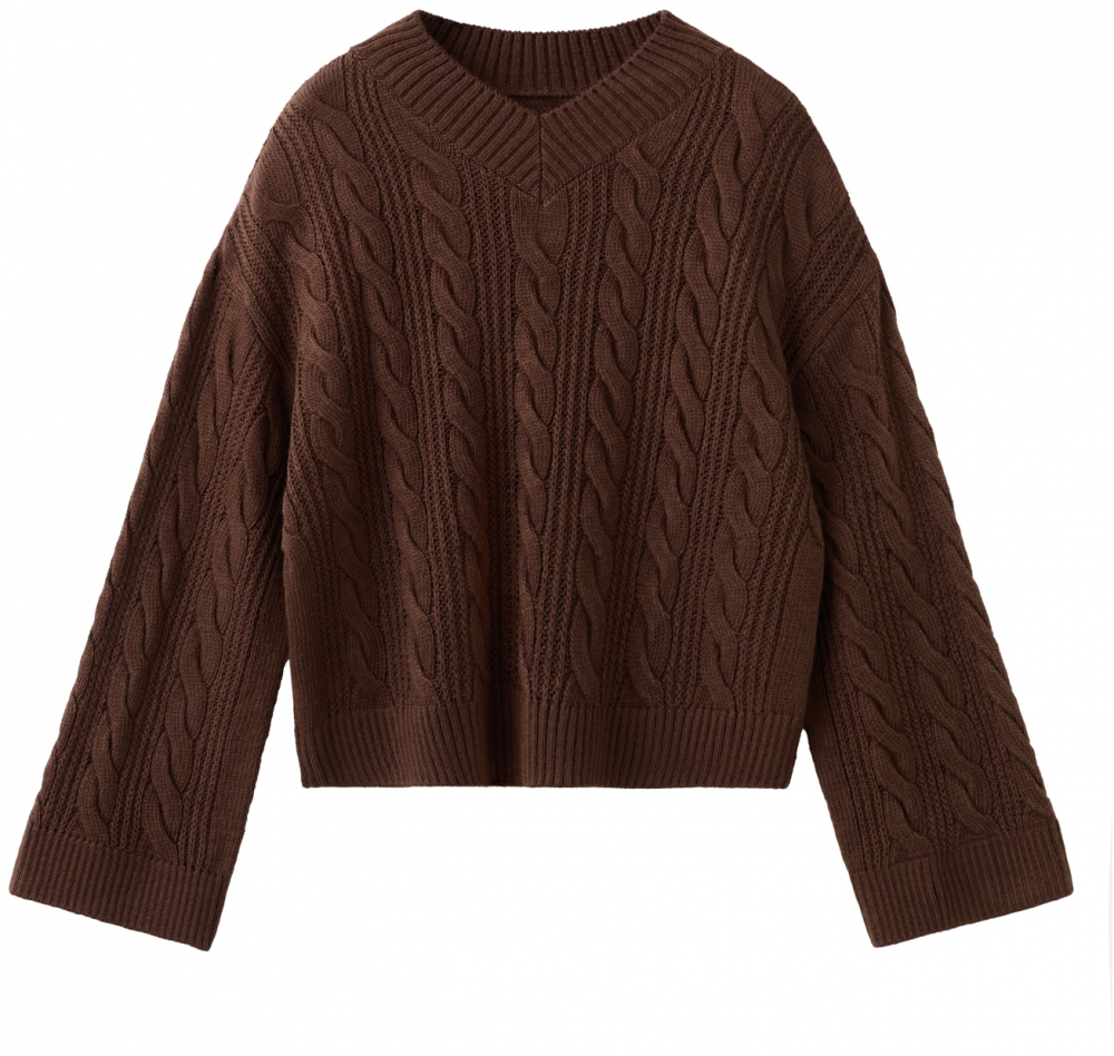 MANGO Sveter 'Bronx'  čokoládová