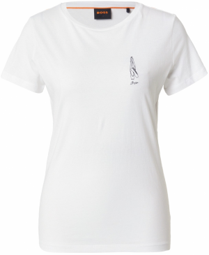 BOSS Tričko 'C_Elove_1'  čierna / biela
