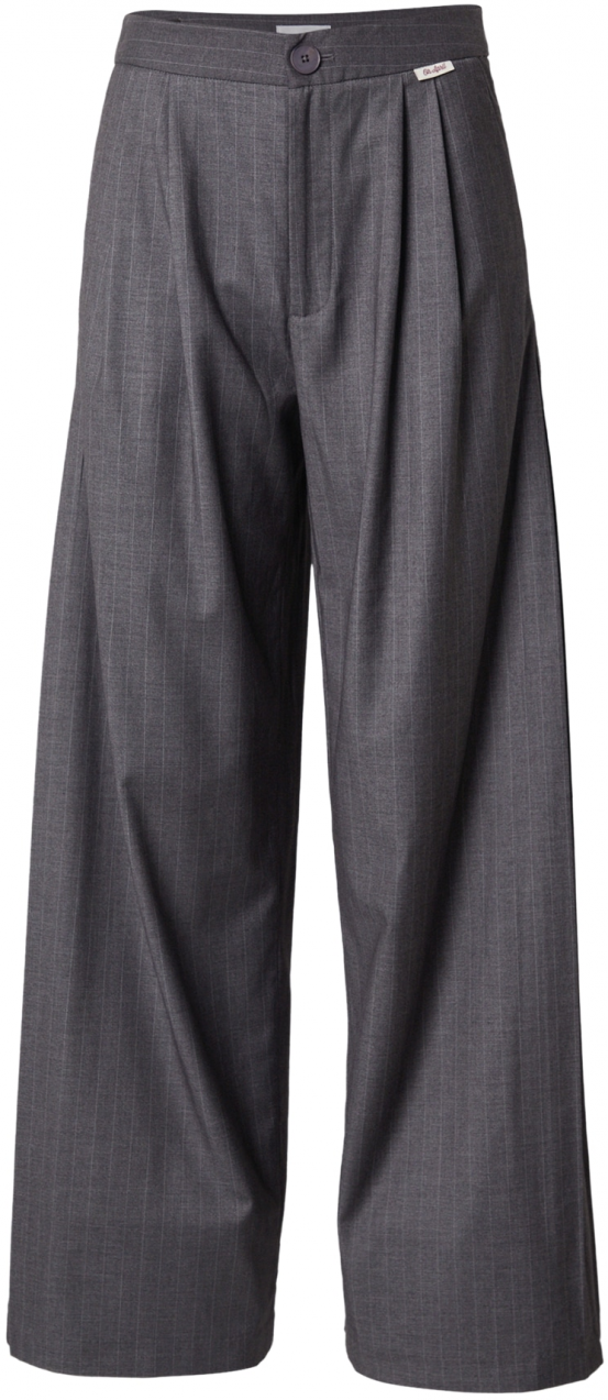 OH APRIL Plisované nohavice 'Leana'  sivá / biela