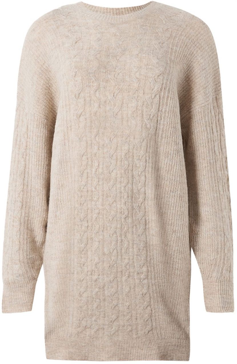 PIECES Pletené šaty 'PCRACHEL'  sivobéžová