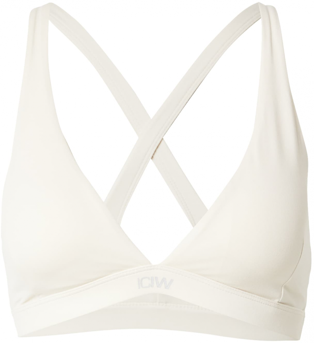 ICANIWILL Športová podprsenka 'Luxe'  svetlosivá / šedobiela