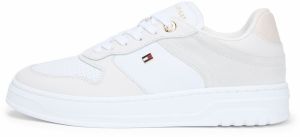 TOMMY HILFIGER Nízke tenisky  krémová / svetlosivá / biela