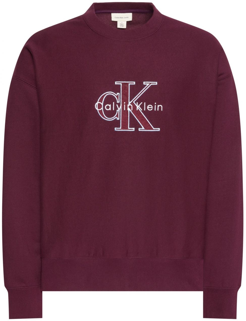 Calvin Klein Jeans Mikina  svetlomodrá / tmavosivá / farba lesného ovocia