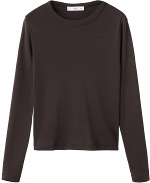 MANGO Tričko 'ENI'  čokoládová