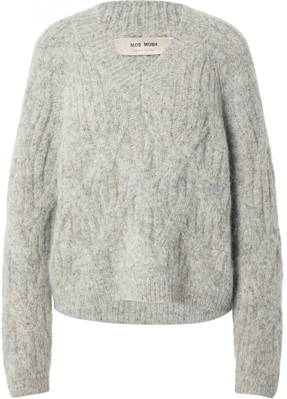 MOS MOSH Sveter 'MMUnnur Hale'  svetložltá / sivá melírovaná