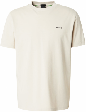 BOSS Tričko  béžová / čierna