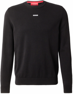 HUGO Sveter 'San Cassius-C2'  čierna / biela