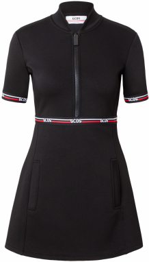 GCDS Šaty  krvavo červená / čierna / biela