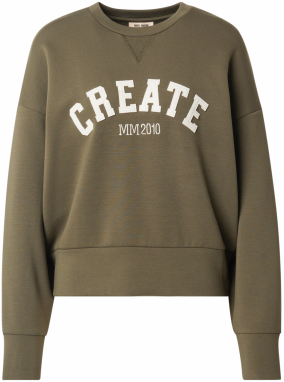 MOS MOSH Mikina 'MMCelli'  olivová / biela