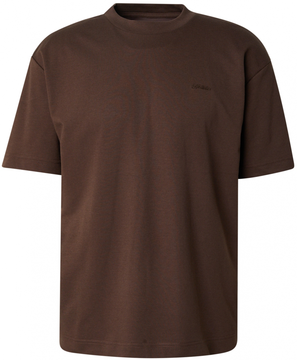 HOLLISTER Tričko  tmavohnedá