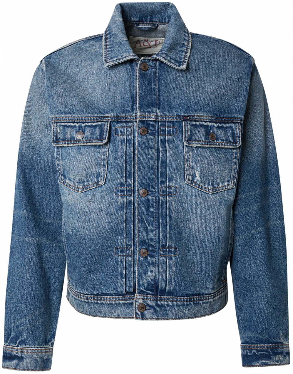 Abercrombie & Fitch Prechodná bunda  modrá denim