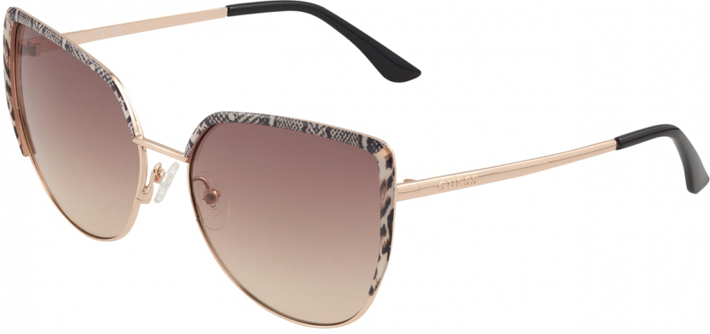 GUESS Slnečné okuliare  svetlobéžová / hnedá / ružové zlato / čierna