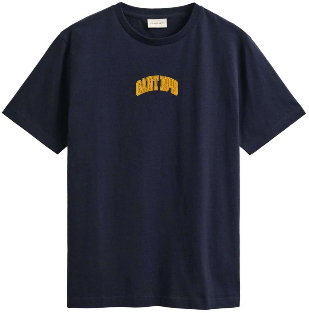 GANT Tričko  tmavomodrá / šafránová