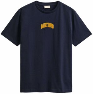 GANT Tričko  tmavomodrá / šafránová