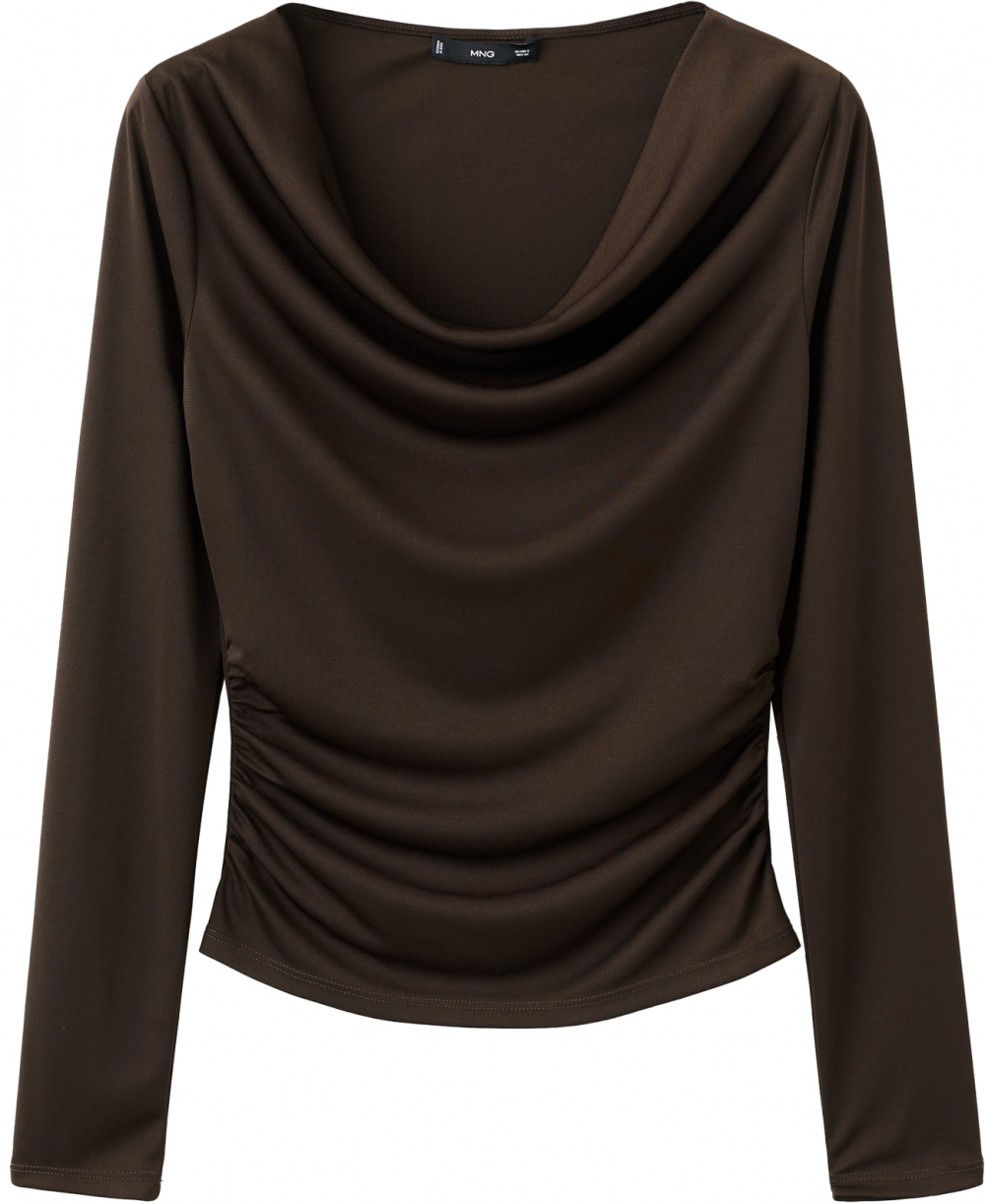 MANGO Tričko 'ODETTE'  hnedá