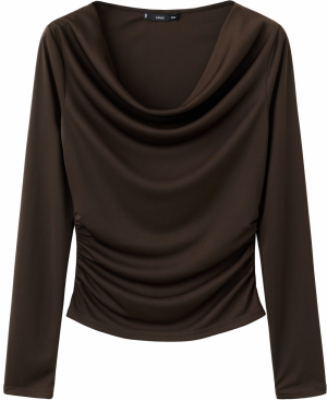 MANGO Tričko 'ODETTE'  hnedá