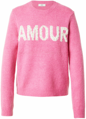 JDY Sveter 'JDYAMOUR'  svetloružová / biela / perlovo biela