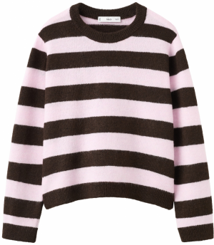 MANGO Sveter 'ARBOL'  čokoládová / ružová