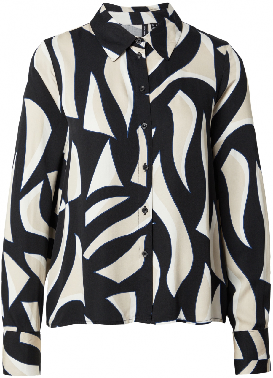 VERO MODA Blúzka 'VMCINDY REGINA'  modrá / sivá / čierna / biela