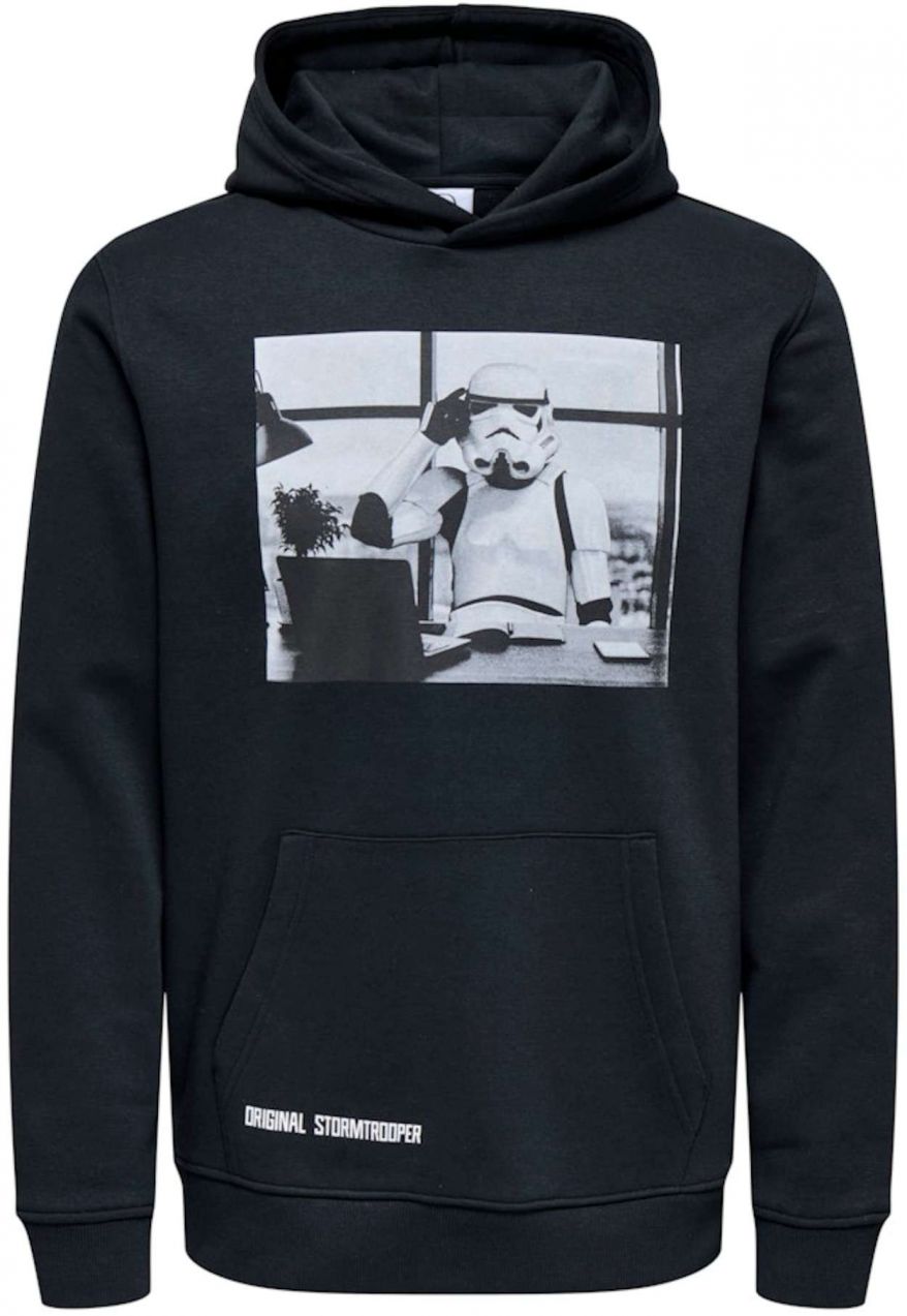Only & Sons Mikina 'ONSSTORMTROOPER'  svetlosivá / čierna