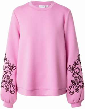 VILA Mikina 'VISIFFI'  svetlofialová / čierna