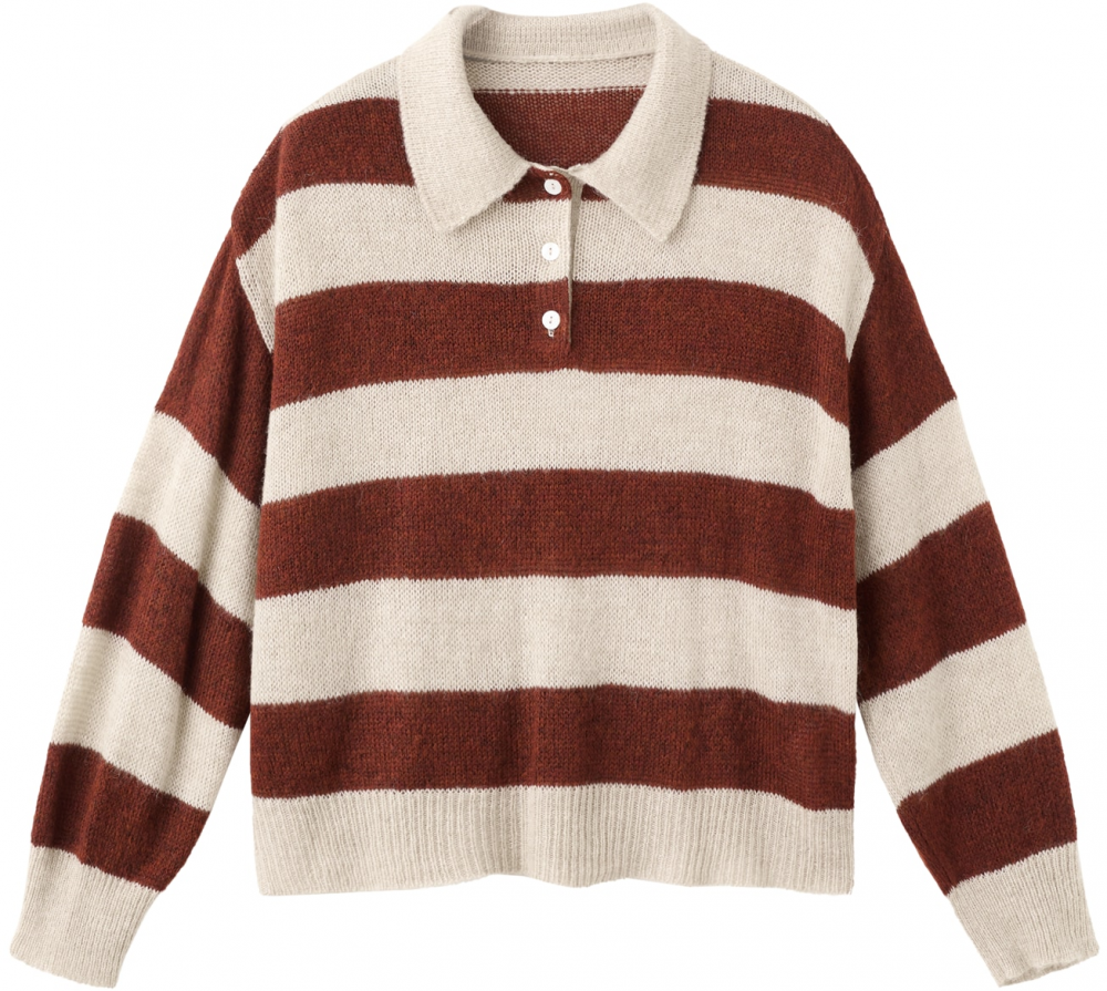 MANGO Sveter 'BROOKLIN'  tmavohnedá / tmavošedá