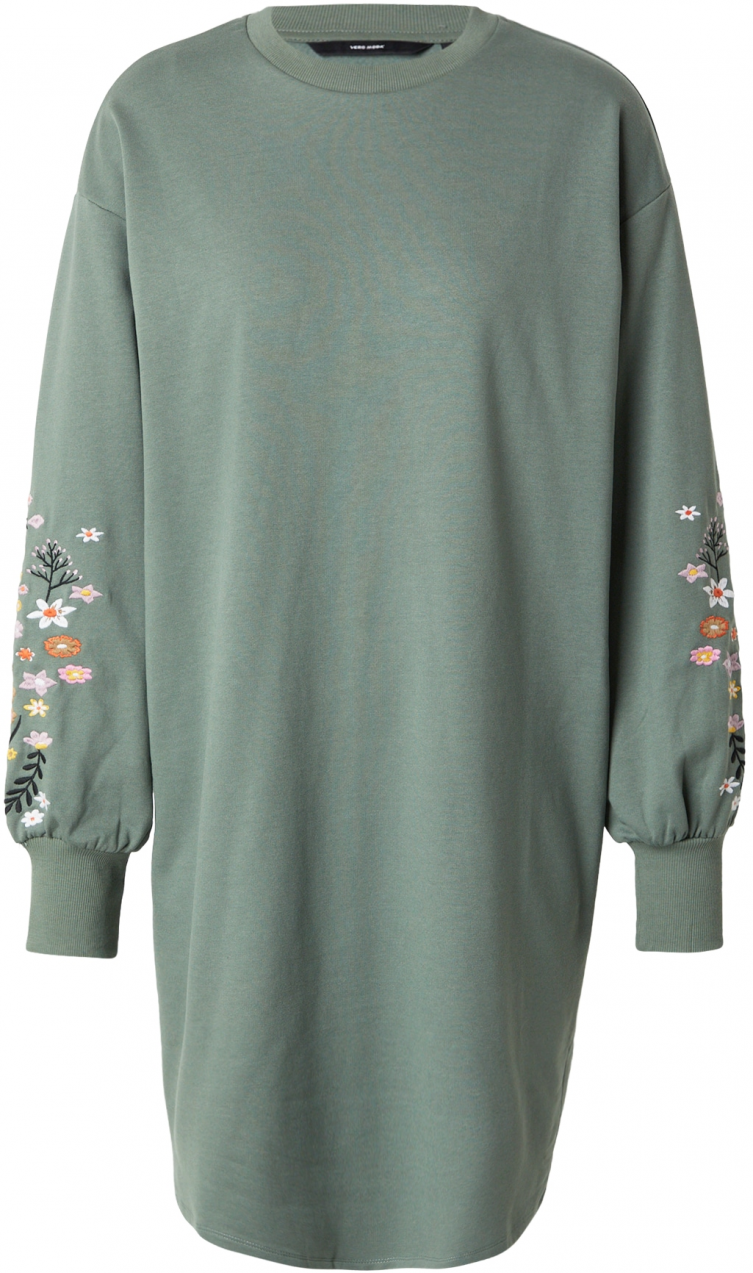 VERO MODA Šaty 'VMSELIN'  tmavozelená / orgovánová / oranžová / biela